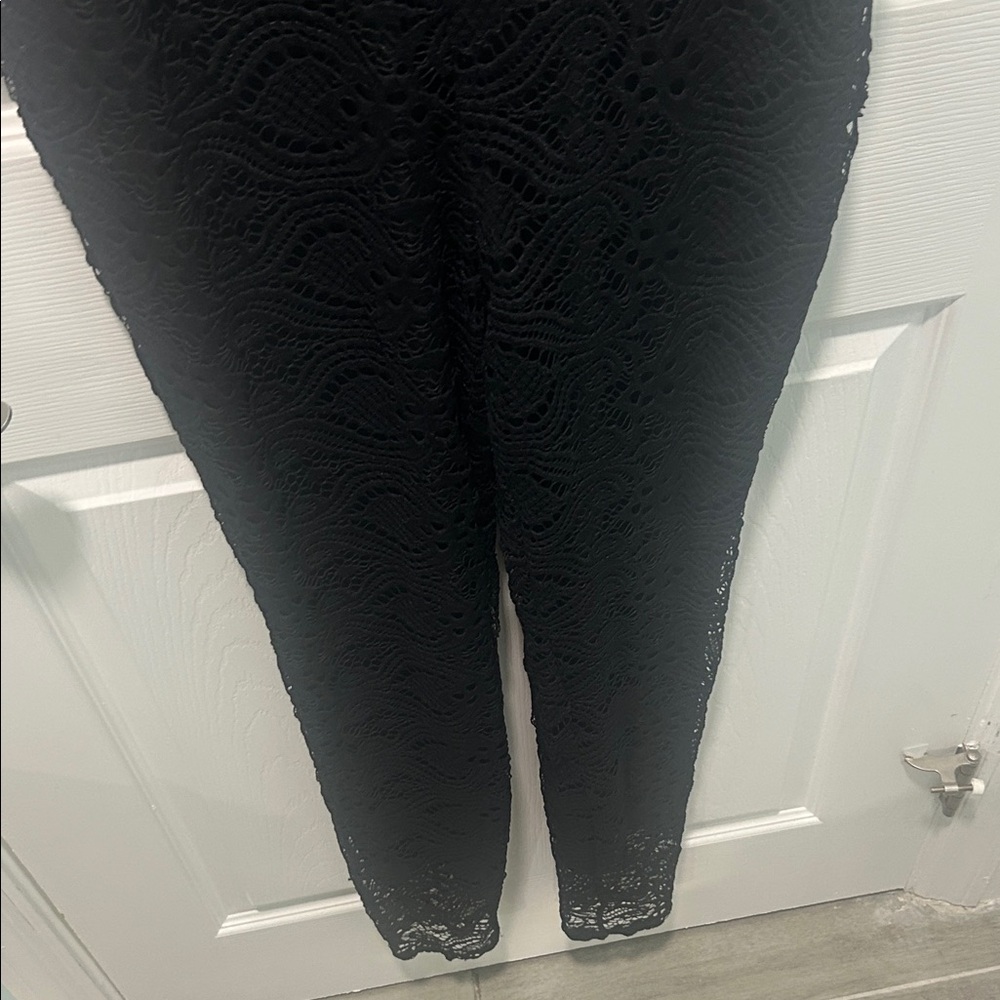 Bebe Black Lace Sexy Jumpsuit A2 - Picture 3 of 6